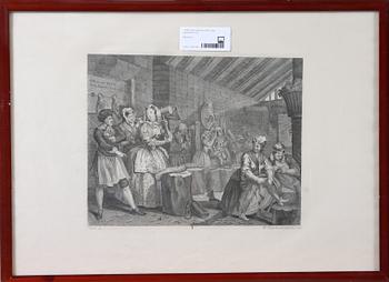 WILLIAM HOGARTH, efter, kopparstick, 6 st.