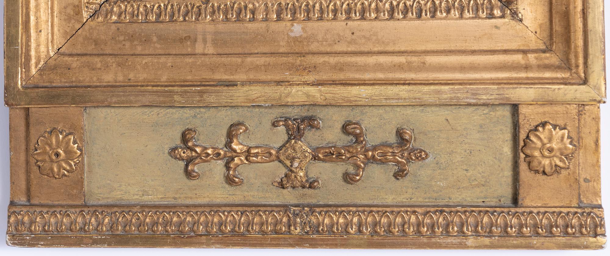 A Gustavian mirror, circa 1800.