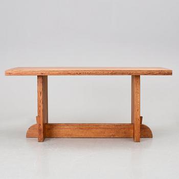 Axel Einar Hjorth, An Axel Einar Hjorth 'Lovö' stained pine dining table, Nordiska Kompaniet, NK, 1930's.