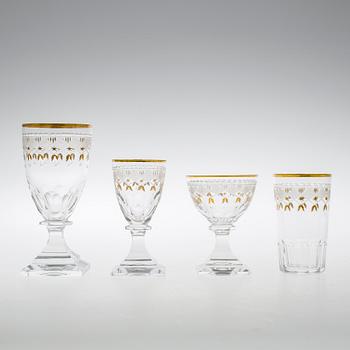 GLASSERVIS, 32 delar, "Odelberg Junior", Kosta, 1900-talets andra hälft.