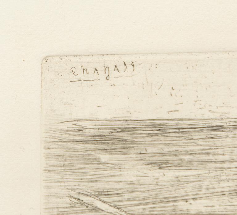 Marc Chagall, "Le Chameau et les Batons Flottants" from "Les Fables de la Fontaine".