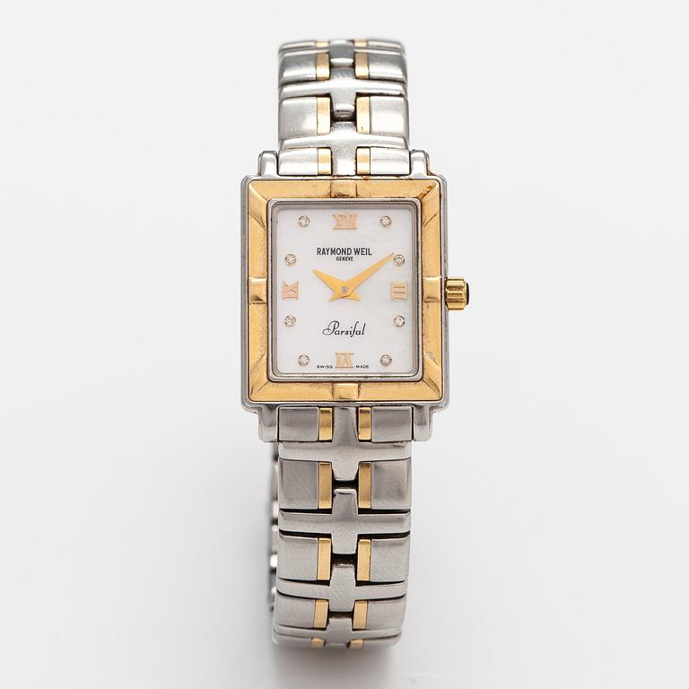 RAYMOND WEIL, Parsifal, rannekello, 22 x 14 mm.