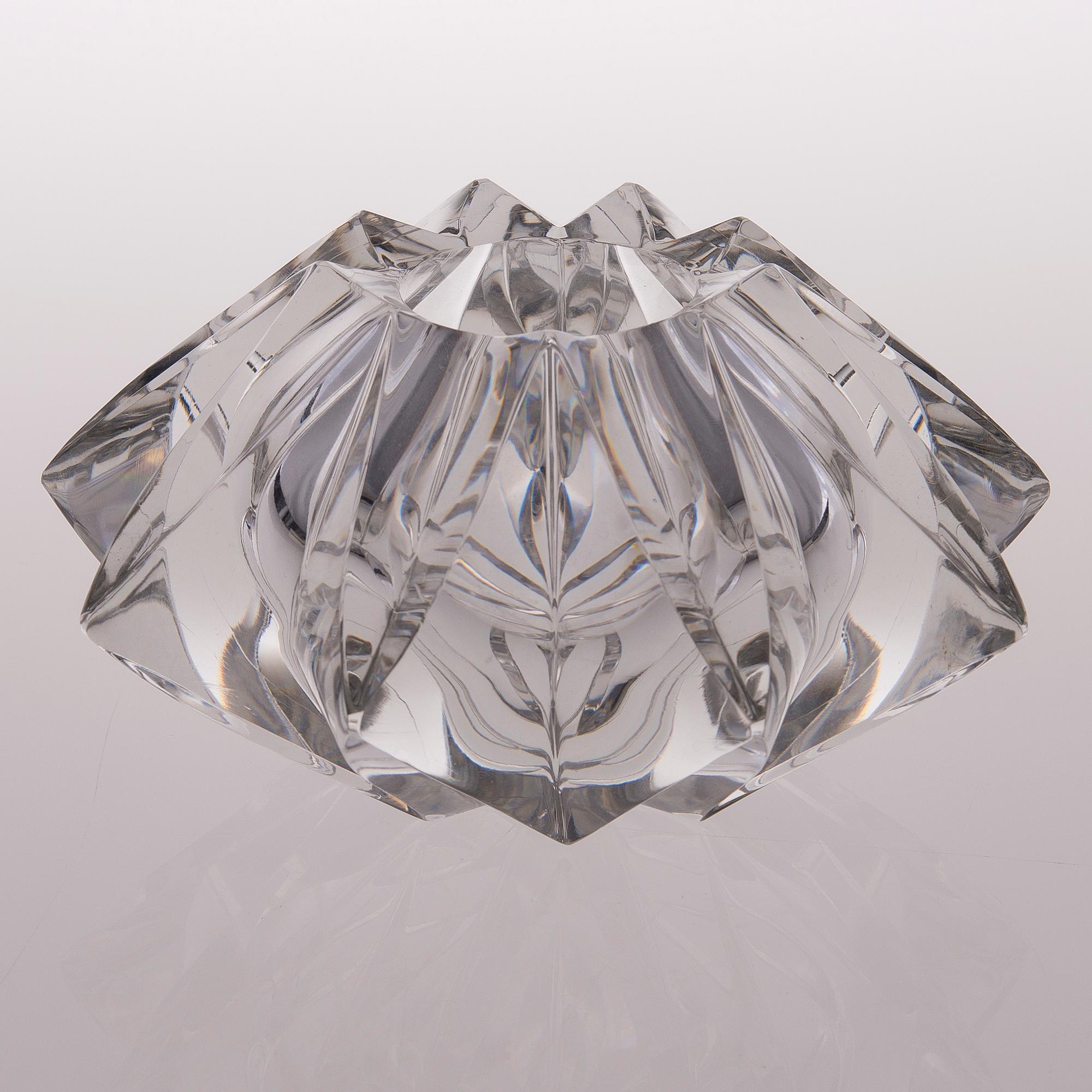 AIMO OKKOLIN, MALJAKKO, lasia, "Tähti" 6575, signeerattu Aimo Okkolin Riihimäen Lasi Oy.