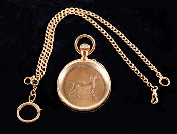 FICKUR, guld 18K, Avance Retard, 1900-talets början. Tot vikt 140 g.