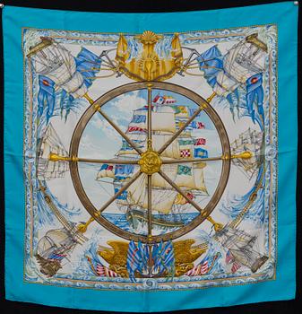 A HermÈs scarf "Vive le Vent".