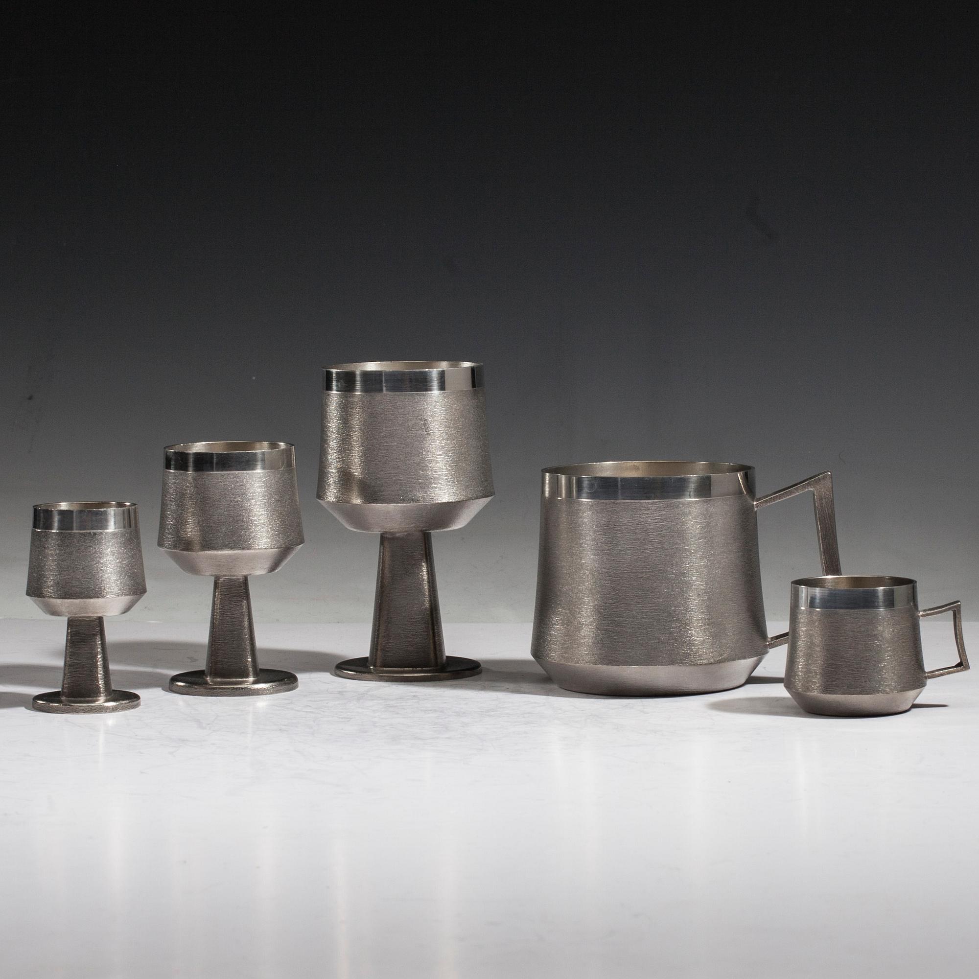 SERVIS, tenn, 57 delar, KTS, Koppar & Tennsmide, 1970/80-tal.