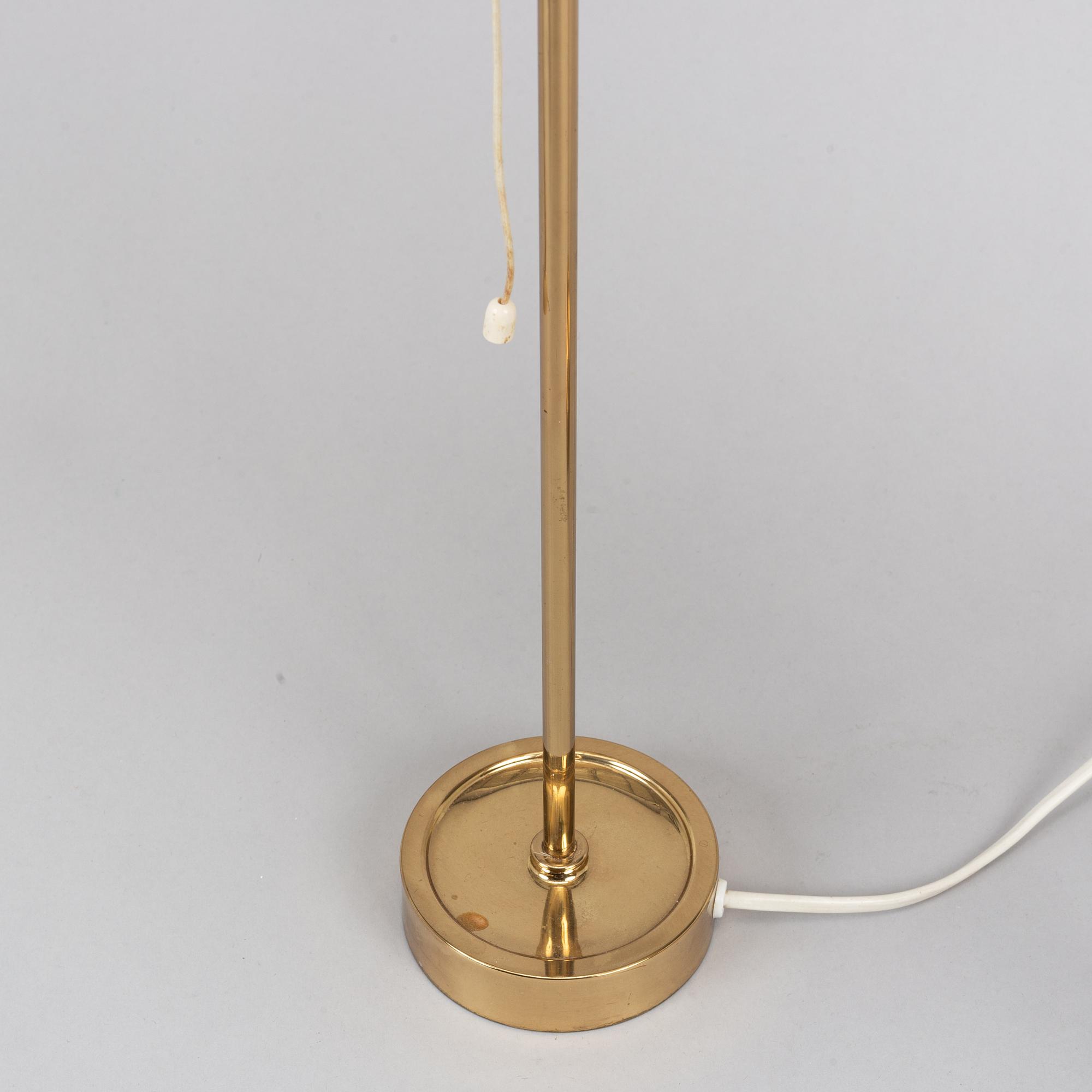 Apair of Bergbom brass table lamps.