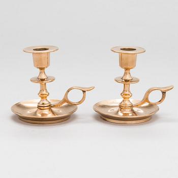 A pair of night candlestiicks, Judin, 19th Century.