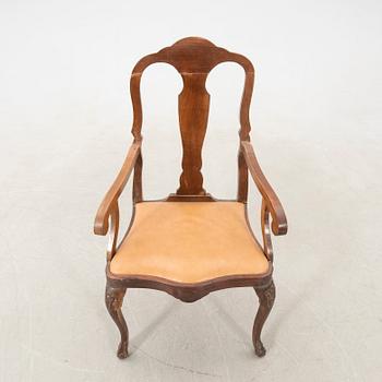 Desk with armchair Louis XV style first half of the 20th century.