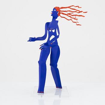 Timo Solin, a painted metal sculpture, signed.