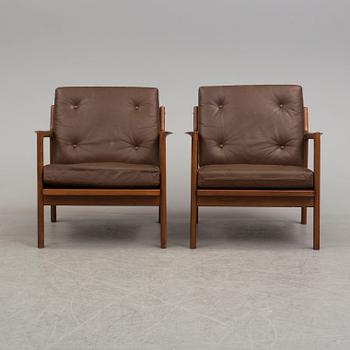 A pair of easy chairs by Karl Erik Ekselius, JOC Vetlanda.