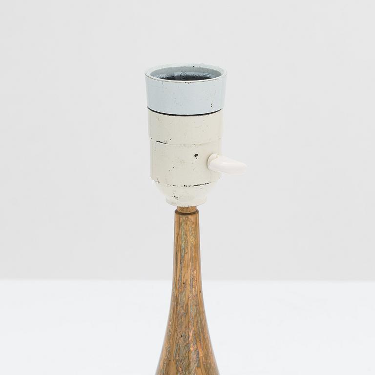 A mid 20th century brass table lamp.