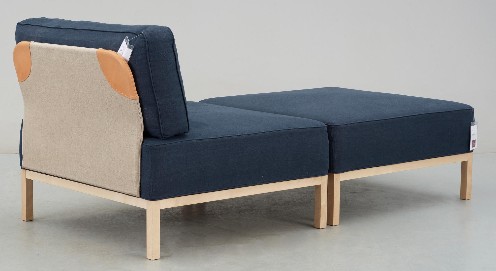 SOFFA / SCHÄSLONG MED SITTPALL, "Rejoin", Ire möbler, 2012.