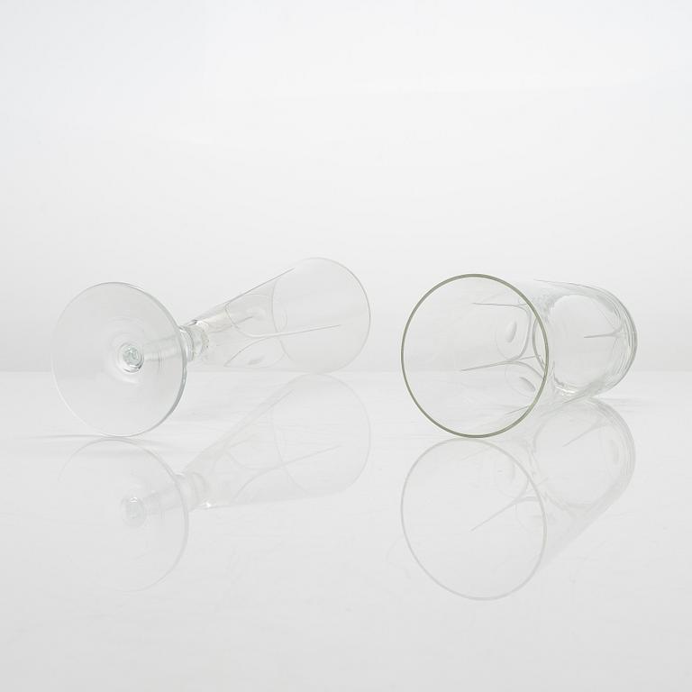 Sirkku Kumela-Lehtonen, a 19-piece set of 'Sirkku' glassware, Kumela Finland 1960s.