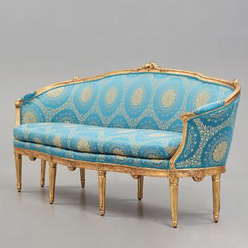 Soffa, gustavianskt stockholmsarbete, 1700-talets slut.