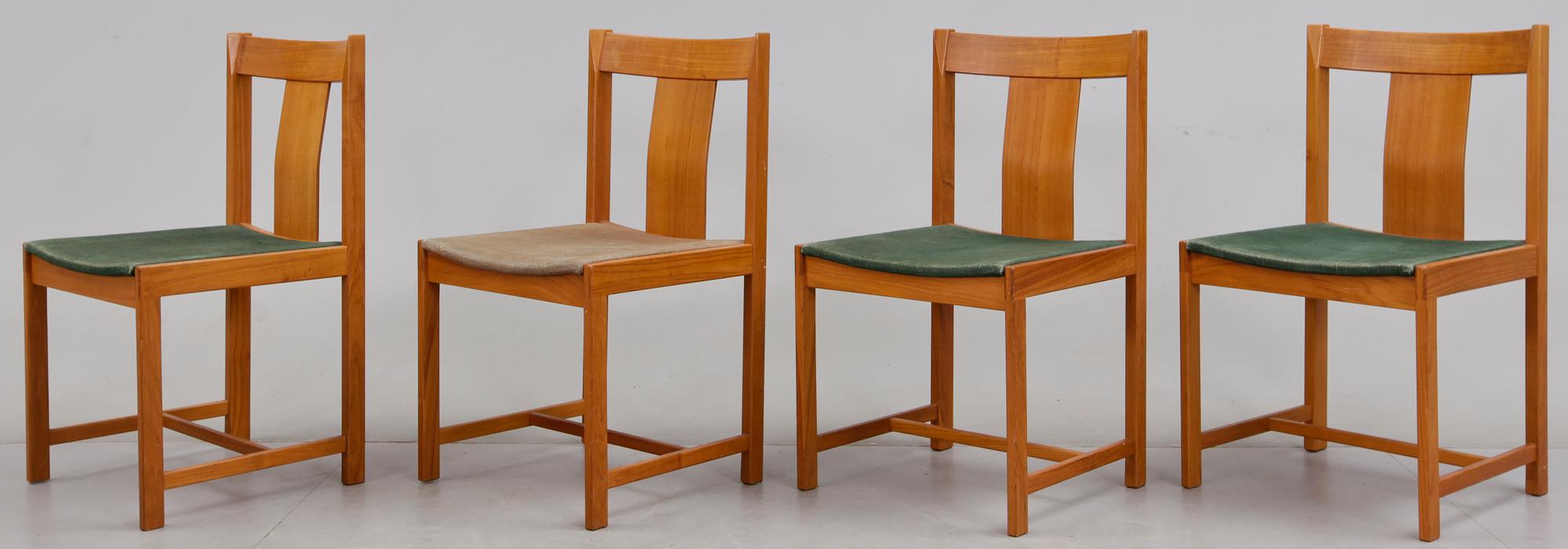 STOLAR, 8 st, ur NK:s Triva-serie, tillverkade vid NK:s verkstäder i Nyköping, 1960-tal.