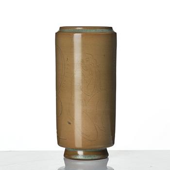 Wilhelm Kåge, a stoneware vase, Gustavsberg 1928.