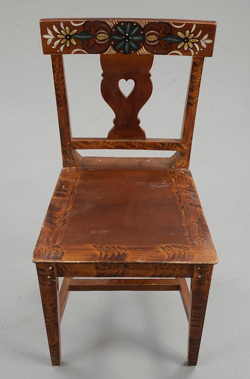 STOLAR, 6 st, allmoge stil, 1900-talets mitt.