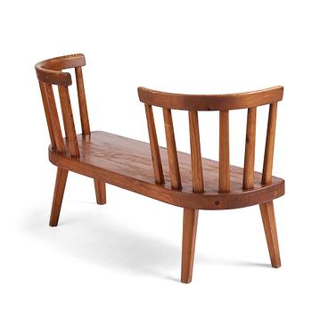 Axel Einar Hjorth, a stained pine 'Utö' sofa, Nordiska Kompaniet 1930s.