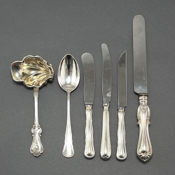 17 pcs of silver cutlery from 19th and 20th century.