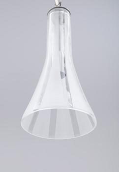 TAKLAMPOR, 3 st, Bergdala, "Trumpet", 1900/2000-tal. Höjd 34  cm.