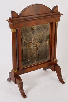 ELDSKÄRM, bla trä, empire, 1800-talets första hälft.