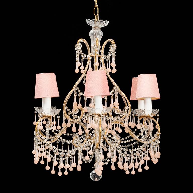 A Venitian style chandelier, mid 20th Century.