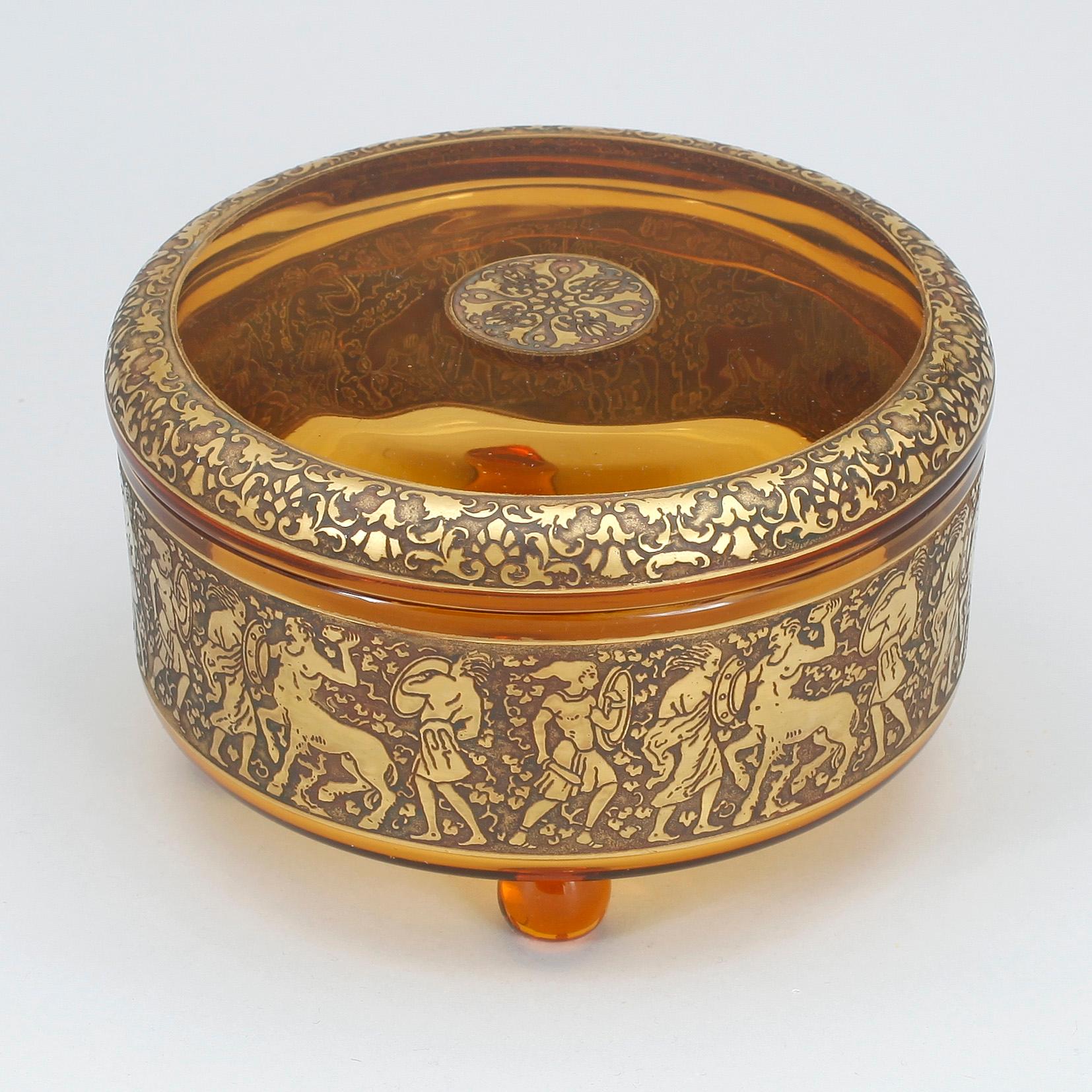 BRUK MED LOCK, glas, Moser Karlsbad, 1900-tal, signerad.