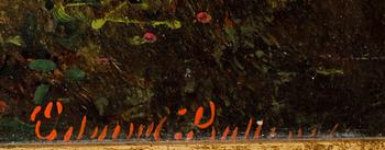 OKÄND KONSTNÄR, olja på duk, otydligt signerad, England, 1800-tal.