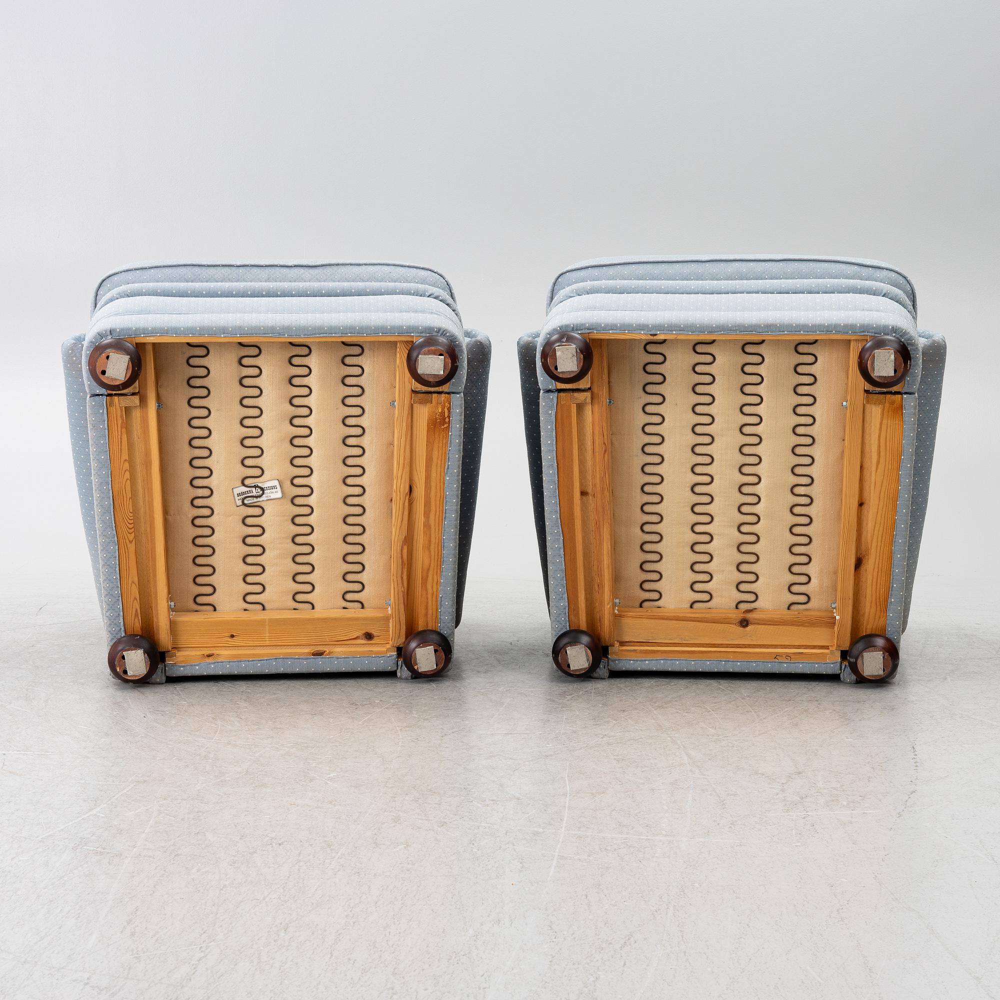 Bröderna Andersson, a pair of 'Oxford' armchairs, second half of the 20th Century.