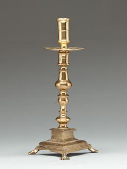 LJUSSTAKE, mässing, barock, 1700-tal.