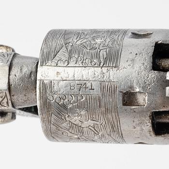 Slaglåsrevolver, Colt 1849 pocket, nr 68741, 1853.