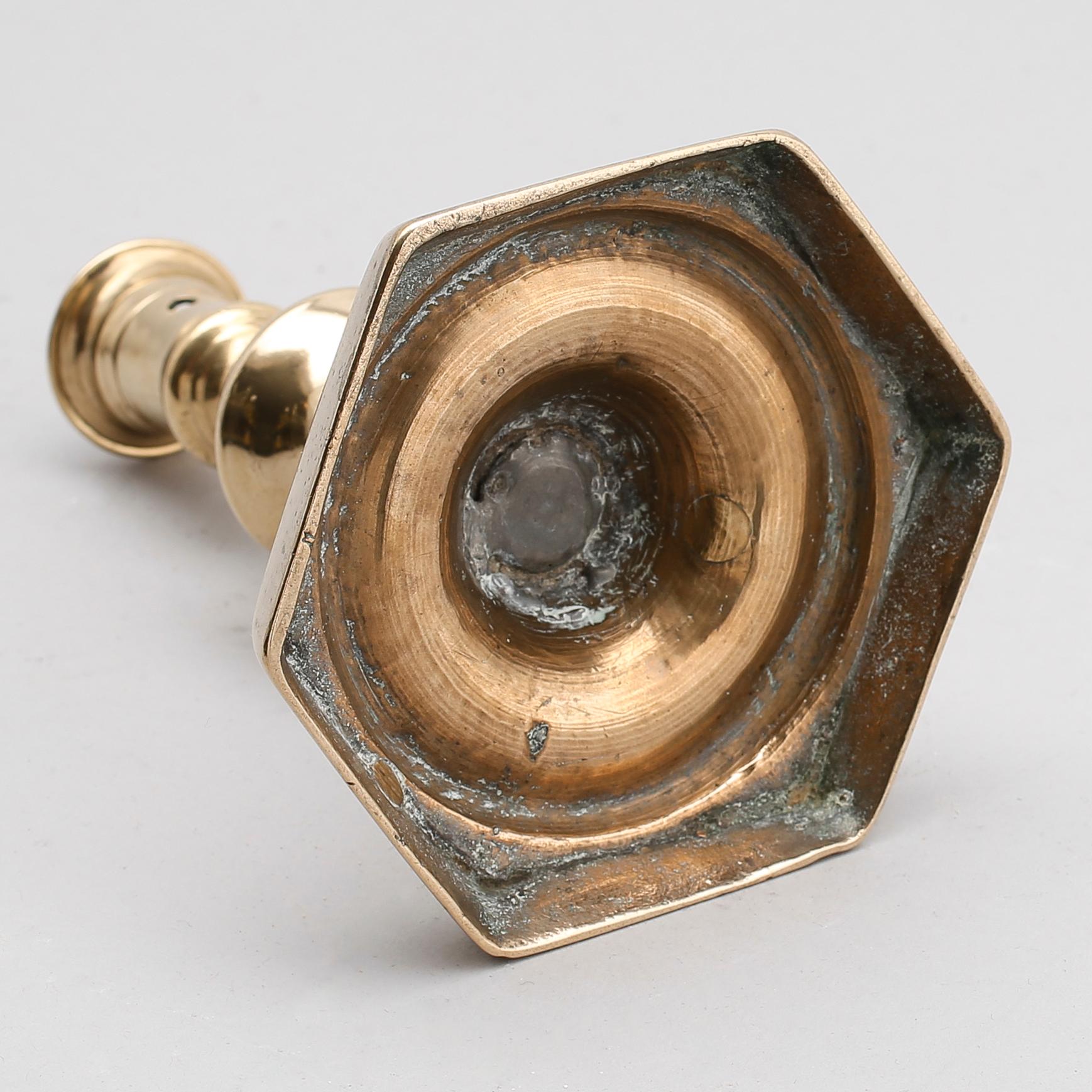 LJUSSTAKE, brons, 1600-/1700-tal.