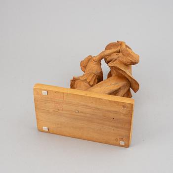 HERMAN ROSELL, sculpture, wood, signed 1939.