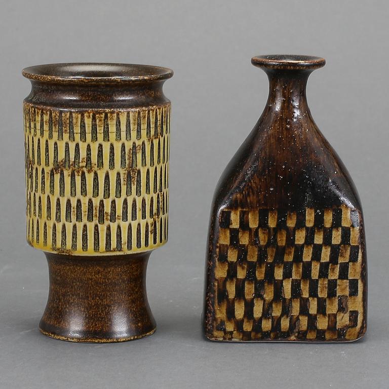 VASER 2 st, Stig Lindberg, Gustavsberg studio, 1964 och 1967.