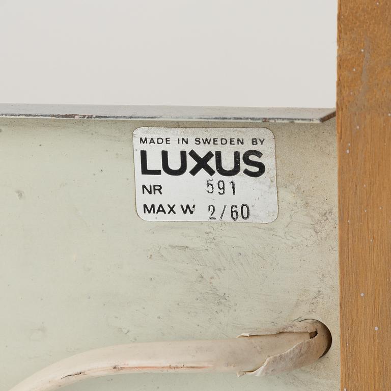 Uno & Östen Christiansson, a pair of wall lamps/ceiling lamps, Luxus, 1960's.