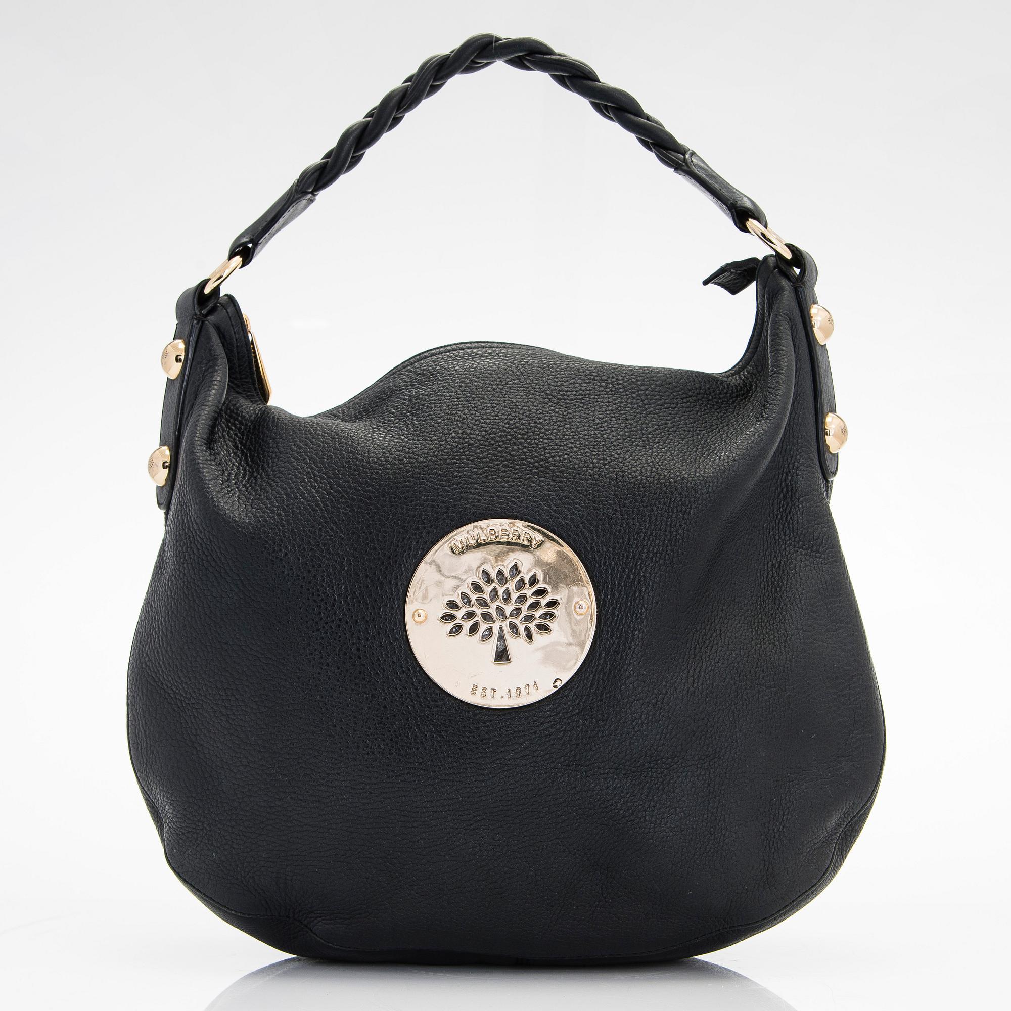 Mulberry, a black leather 'Daria' hobo bag.
