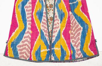 A woman’s Chapan, silk and cotton Ikat, Central Asia, 1880s.