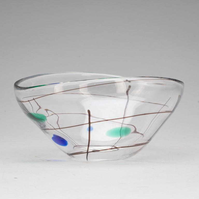 SKÅL. "Abstracta", Vicke Lindstrand, Kosta.