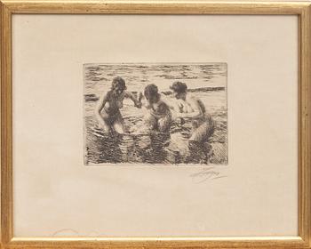 ANDERS ZORN, etsning, signerad i blyerts, signerad och daterad 1919 i plåten.