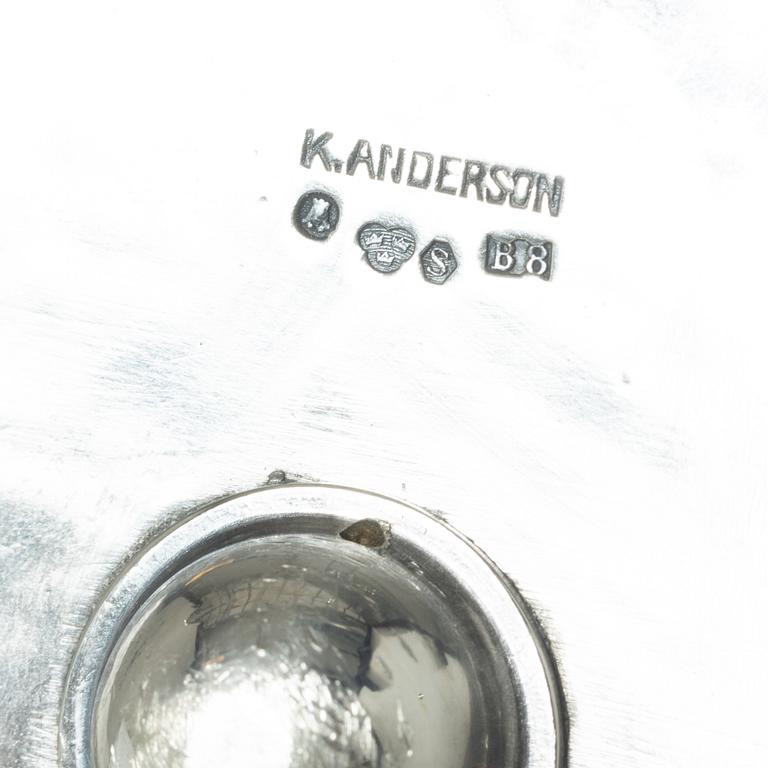 Karl Anderson, bricka, silver, Stockholm 1928.