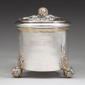 HENRIK MÖLLER dä, Stockholm (1645-1690) före 1689, dryckeskanna, silver, barock.