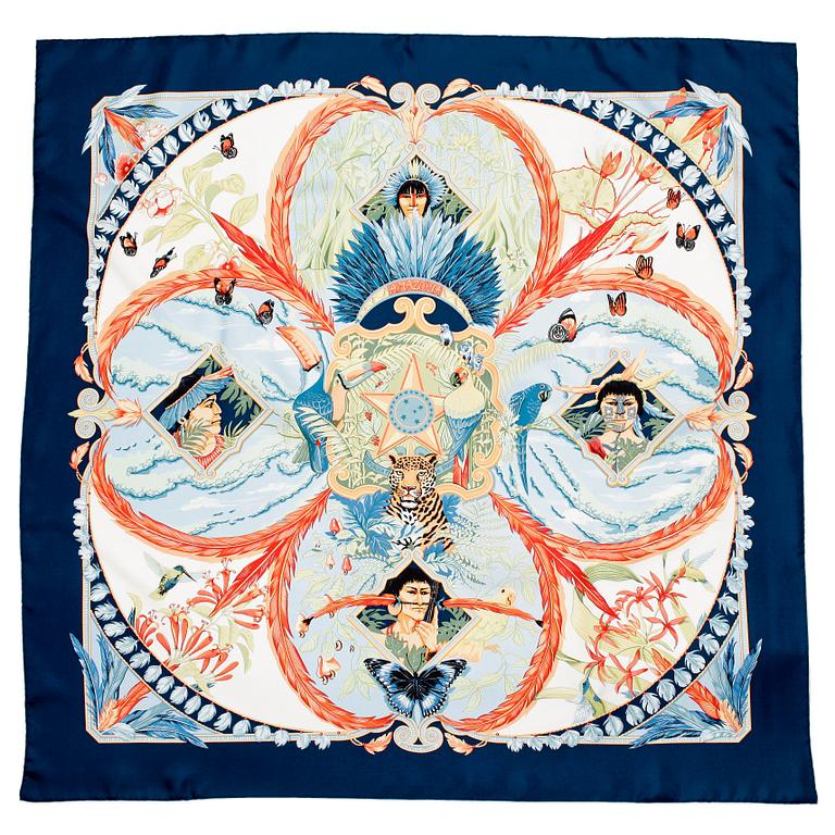 HERMÈS, a silk scarf, "Amazonia".