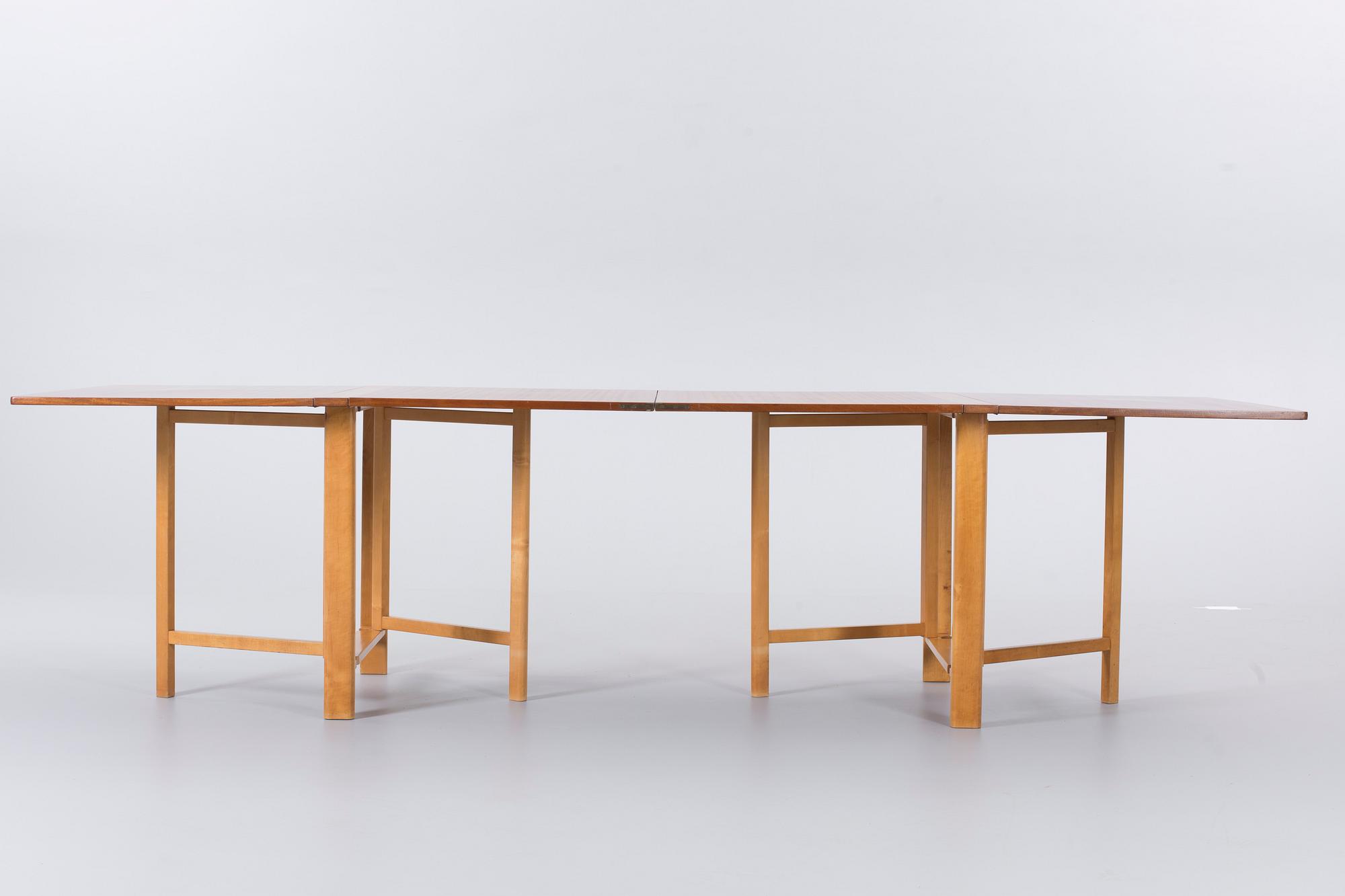 A BRUNO MATHSSON "MARIA FLAP" TABLE.