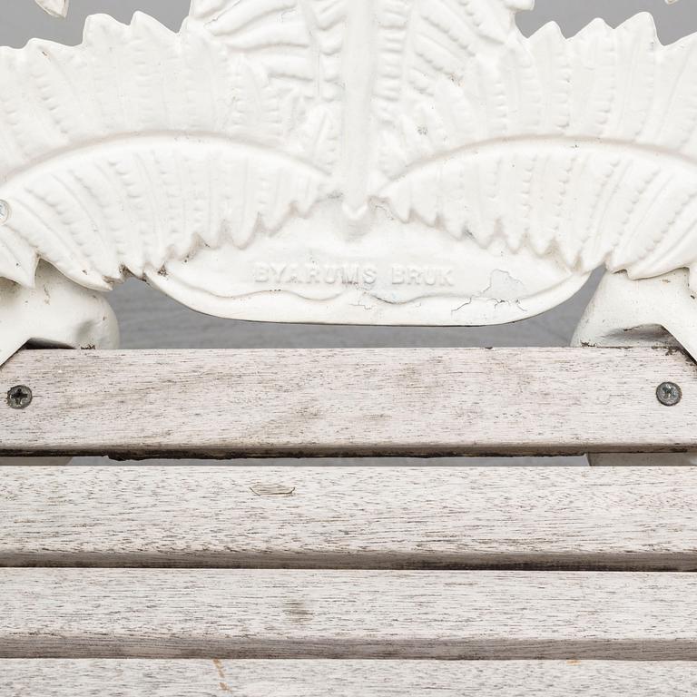 TRÄDGÅRDSSTOLAR, ett par, Byarums Bruk, 1900-talets andra hälft.