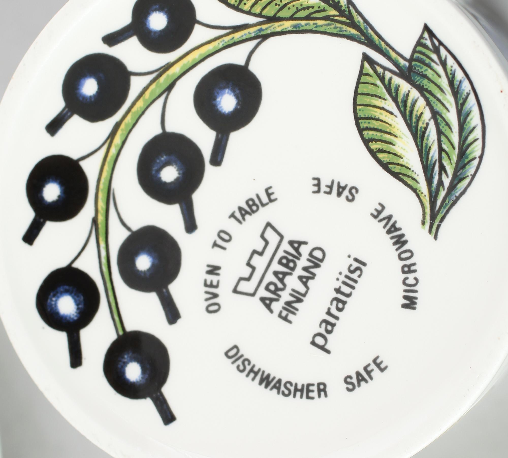 SERVISDELAR, porslin, "Paratiisi", Birger Kaikpiainen, Arabia.