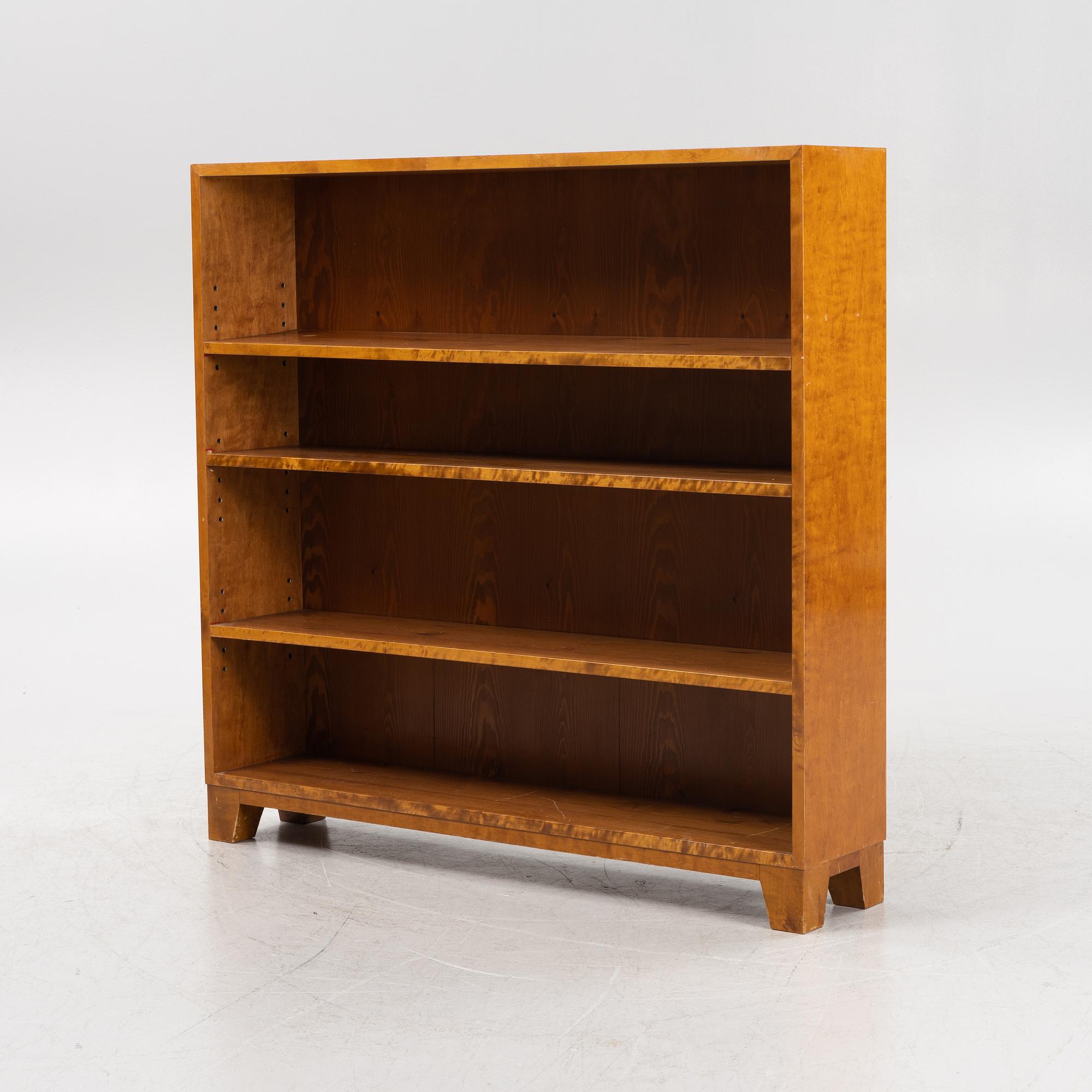 A birch veneered book case, 1930s/40s.