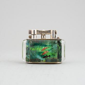 An 'Aquarium' table lighter from Dunhill, 1950's/60's.