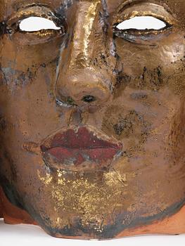 Hertha Hillfon, a partially glazed earthenware relief, own studio, Stockholm.