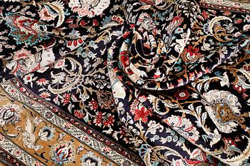 A carpet, Figural Silk Qum, ca 309 x 200 cm.